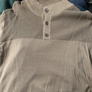 Men’s beige - long sleeve club room sweater. NEVER WORN.